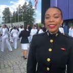 Vice President Kamala Harris and Sydney Barber share talks among history-making “Firsts” in Annapolis